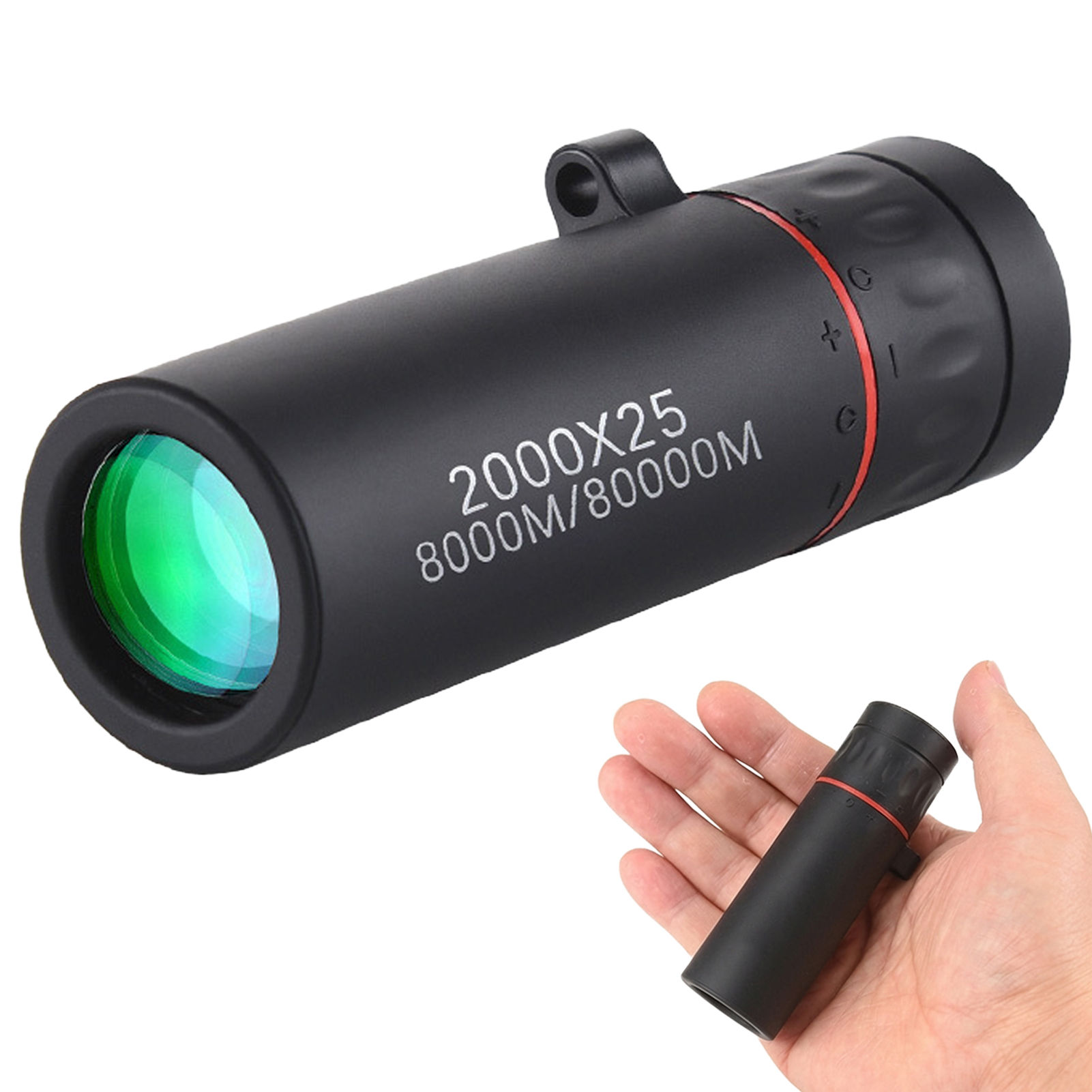 Outdoor Adventure And Travel - Mini-monoculaire telescoop met hoge zoomvermogen voor