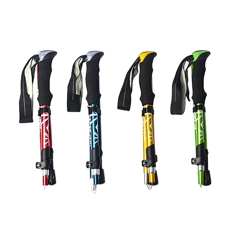 Trekking Pole Carbon - 5-delige outdoor opvouwbare trekkingstok camping draagbaar