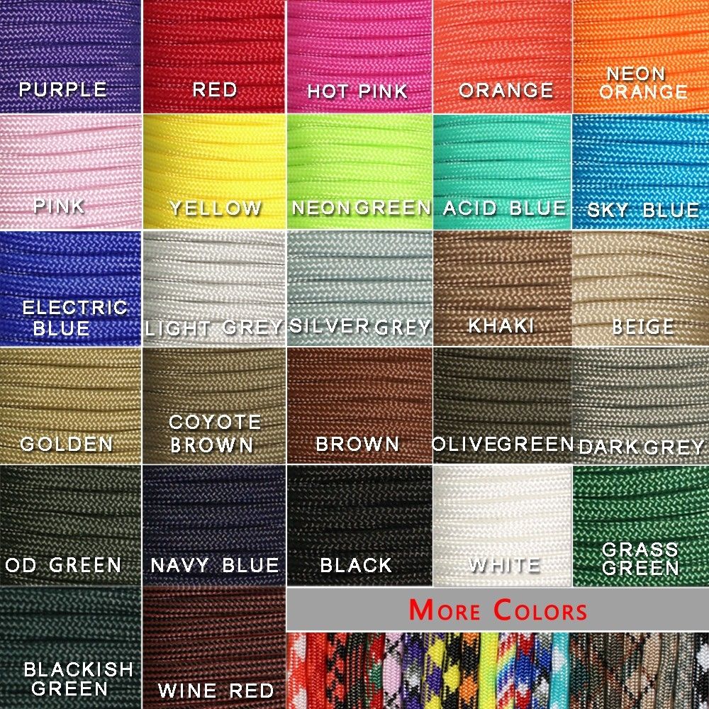 Paracord 550 Feet - 1 stuk 100FT 27 Kleuren 550