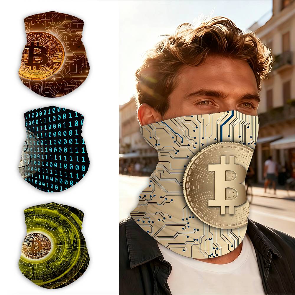 Outdoor Adventure And Travel - Trends Bitcoin Warme, winddichte, multifunctionele gezichtsmasker,