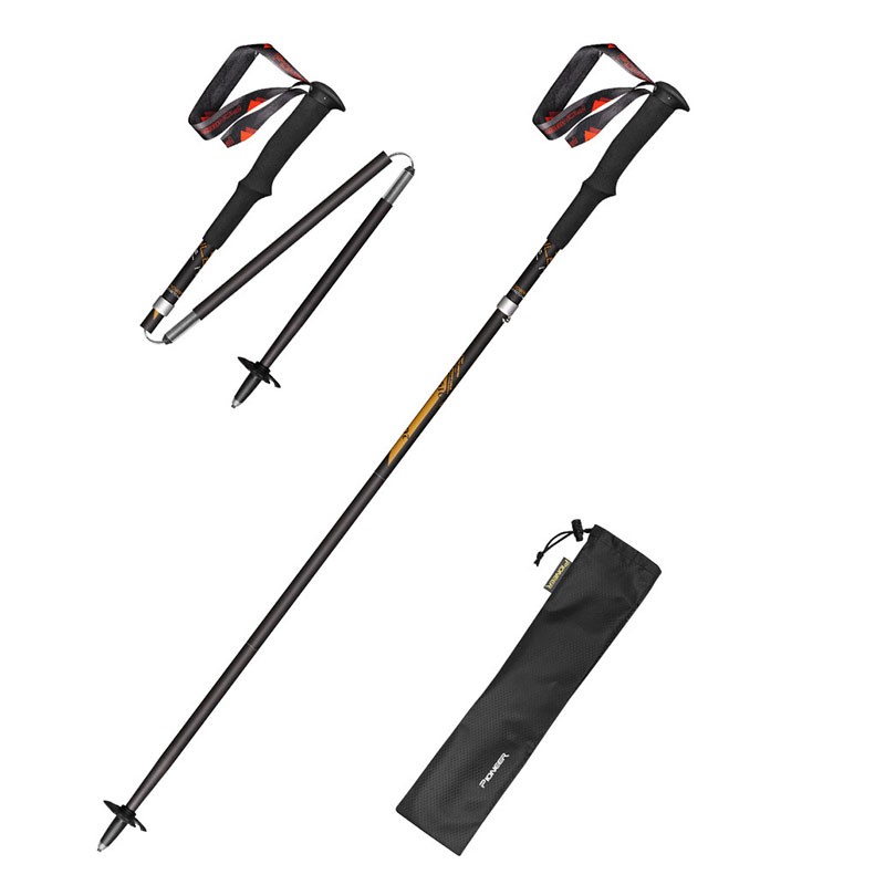 Trekking Pole Carbon - 99% Koolstofvezel Opvouwbare Wandelstok Ultralight Lichtgewicht