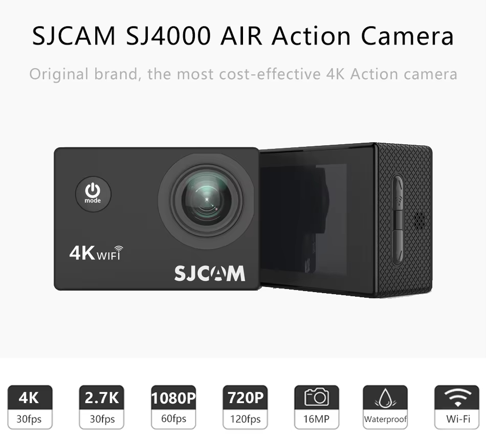 Outdoor Adventure Images - SJCAM SJ4000 Air 4K opname waterdichte
