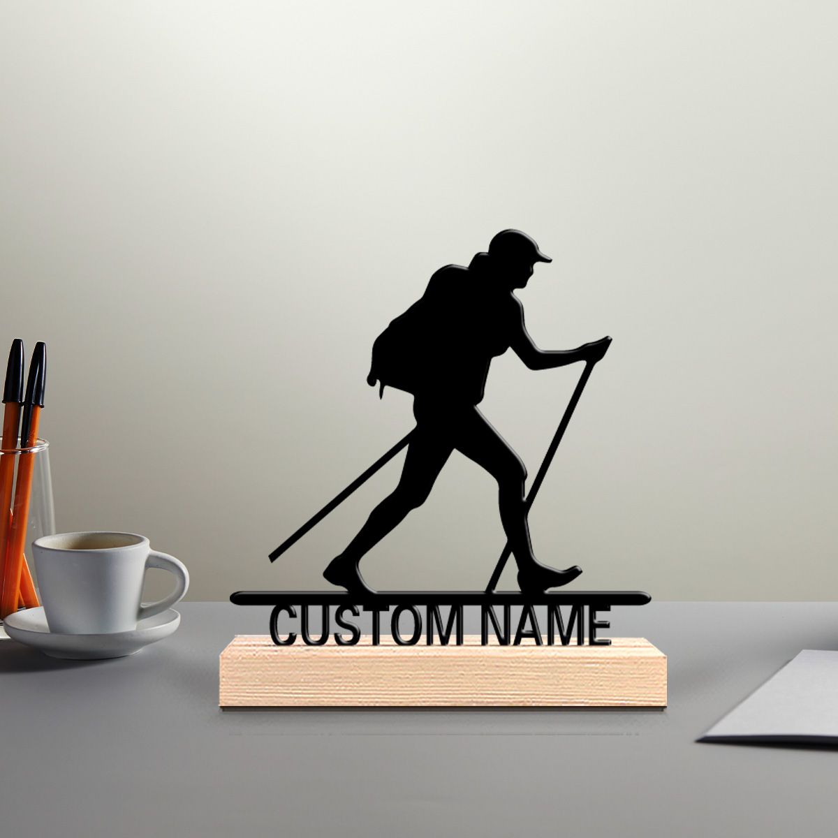 Outdoor Adventure And Travel - 1 stuk schattig gepersonaliseerd metalen reizigersbeeldje