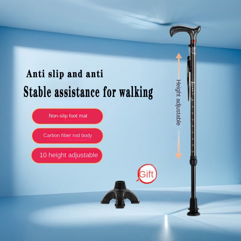 Trekking Pole Carbon - Ultralichte telescopische wandelstok van koolstofvezel, wandelstok,